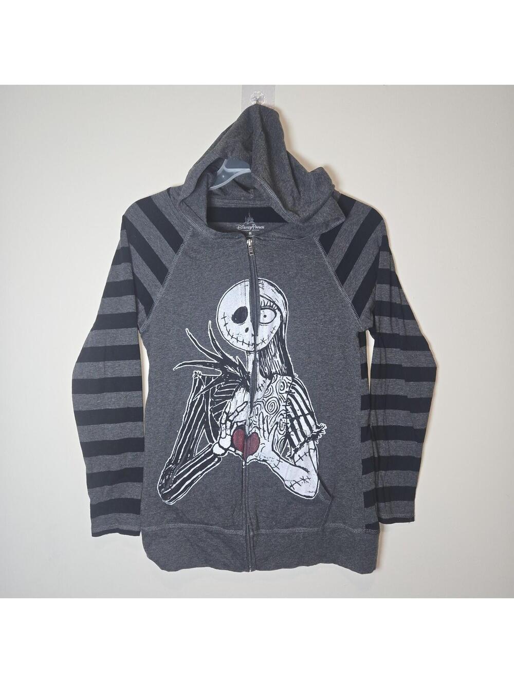 Disney Parks The Nightmare Before Christmas Jack Sally Zip Up Hoodie M